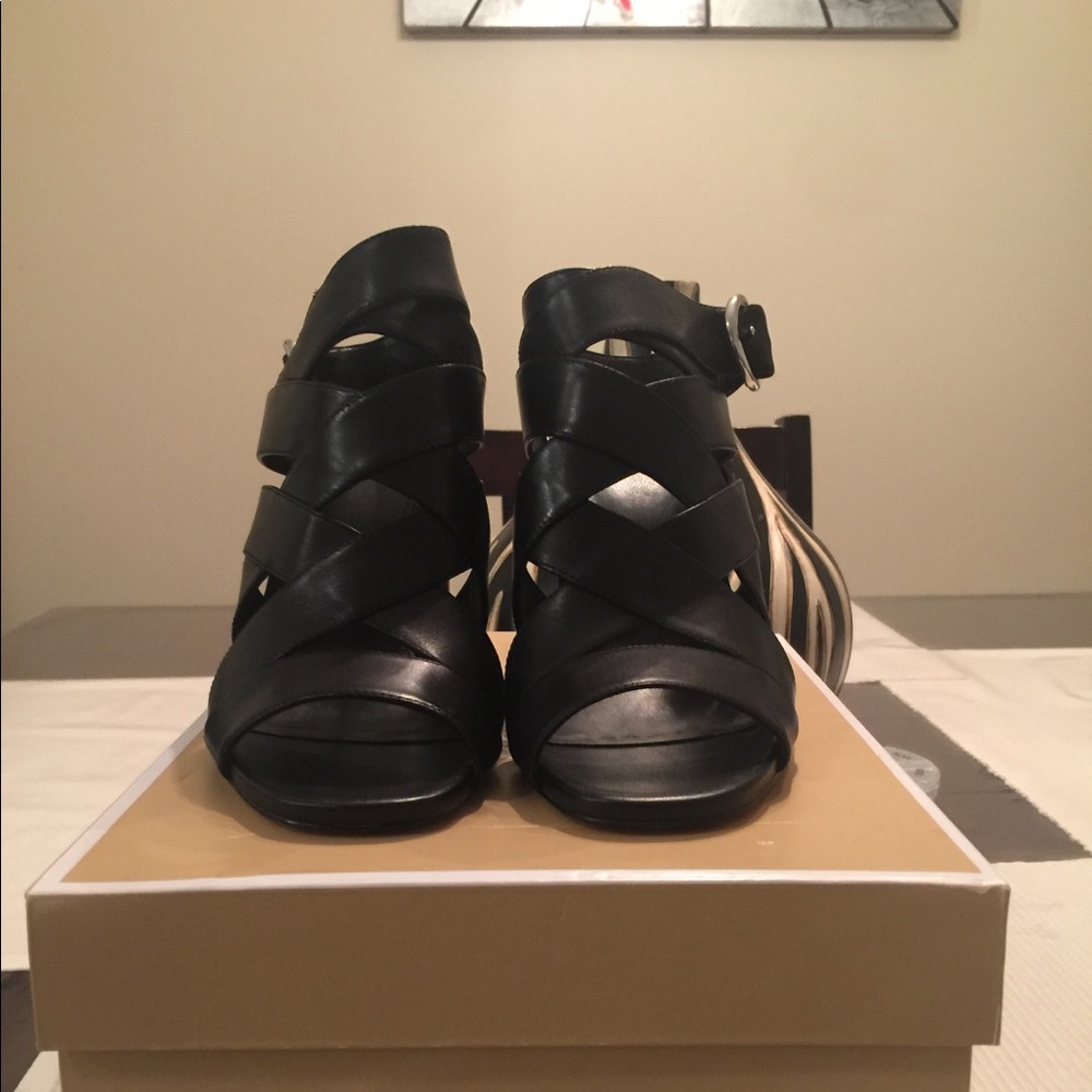 Michael Kors Black Leather Sandal